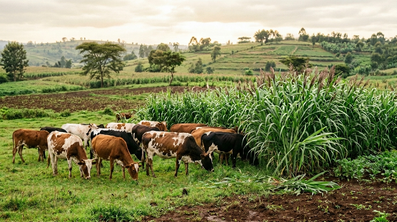 Herd of dairy cows